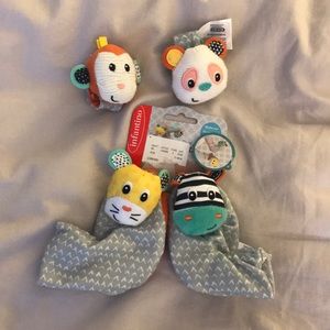 Infantino wrist and foot rattle toy